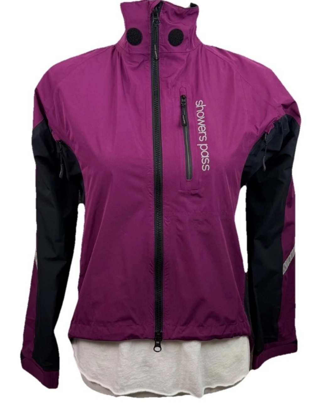 Showers Pass | Berry Black Zip Vented Cycling Jacket